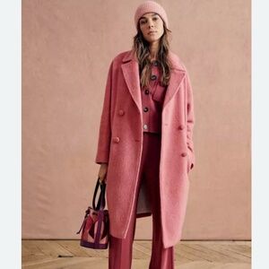 SEZANE Manteau Jim coat in Rosewood